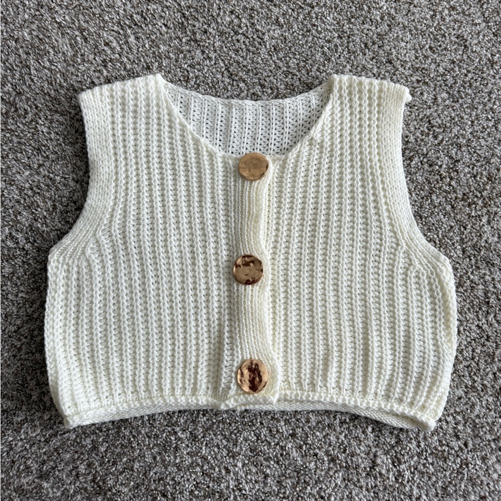 SHEIN Off-White Knit Sweater